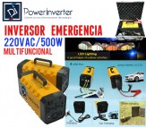 INVERSOR EMERGENCIA 220VAC/50HZ 500W PSW PORTABLE 